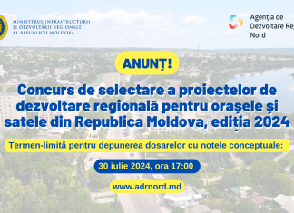 (RO) Concurs de selectare a proiectelor de dezvoltare regională pentru orașele și satele din Republica Moldova, ediția 2024