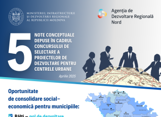 ADR Nord: 5 concepte de proiect pentru consolidarea social-economică a municipiilor Bălți și Edineț, depuse în cadrul unui concurs cu finanțare din FNDRL